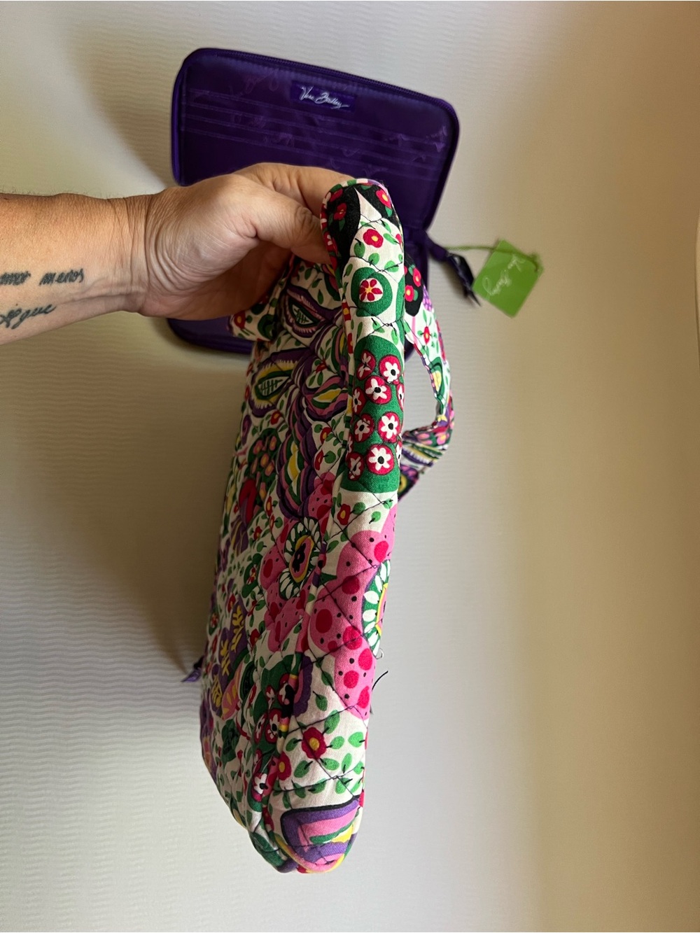 Vera Bradley Crossbody + Wallet Set Hipster Viva La Vera Cotton Quilted NWOT - Picture 5 of 5